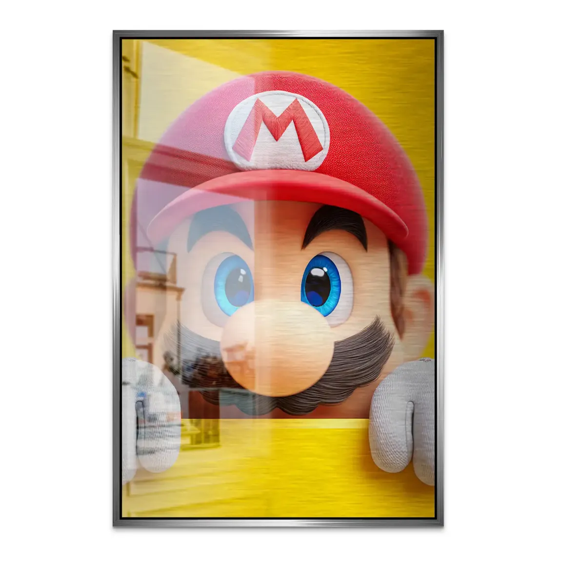 Mario Ikone Alu Dibond Bild gebürstet