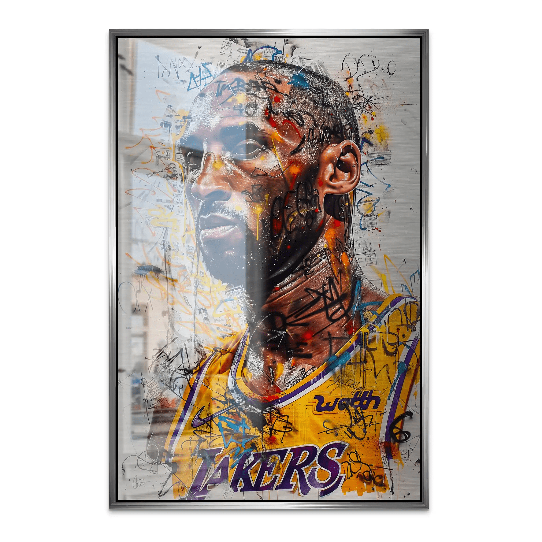 Kobe Basketball Street Art AluDibond Gebürstet INGALERIE