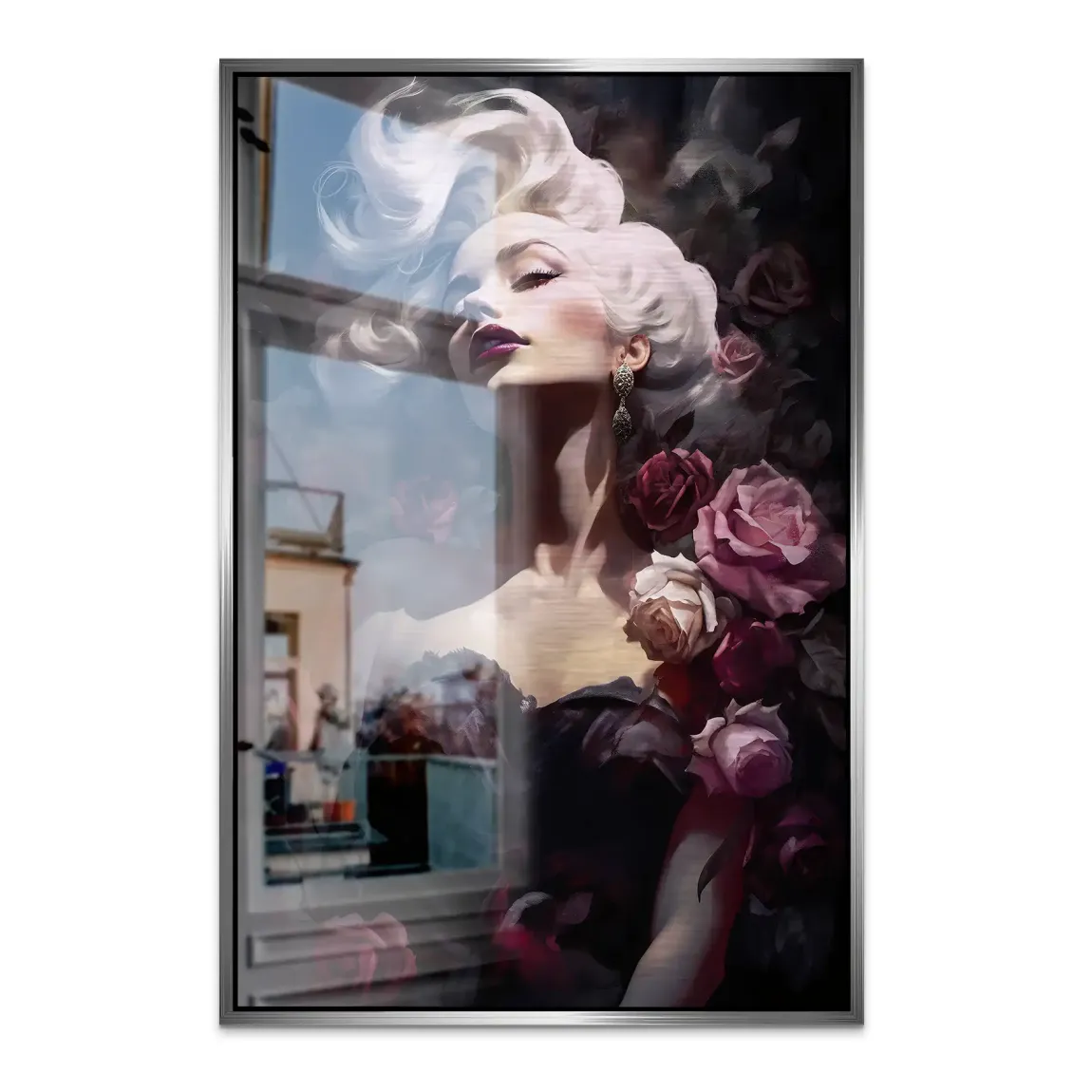 Velvet Rose Marilyn Monroe Alu Dibond Bild gebürstet