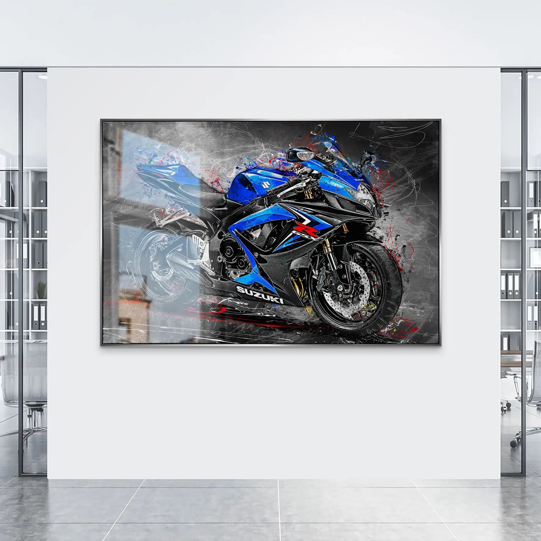 Suzuki GSXR 600 Abstrakt AluDibond Gebürstet INGALERIE