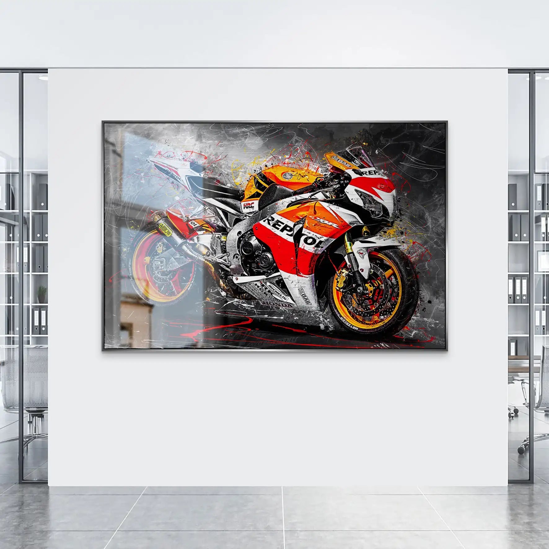 Honda Fireblade SC59 AluDibond Gebürstet INGALERIE