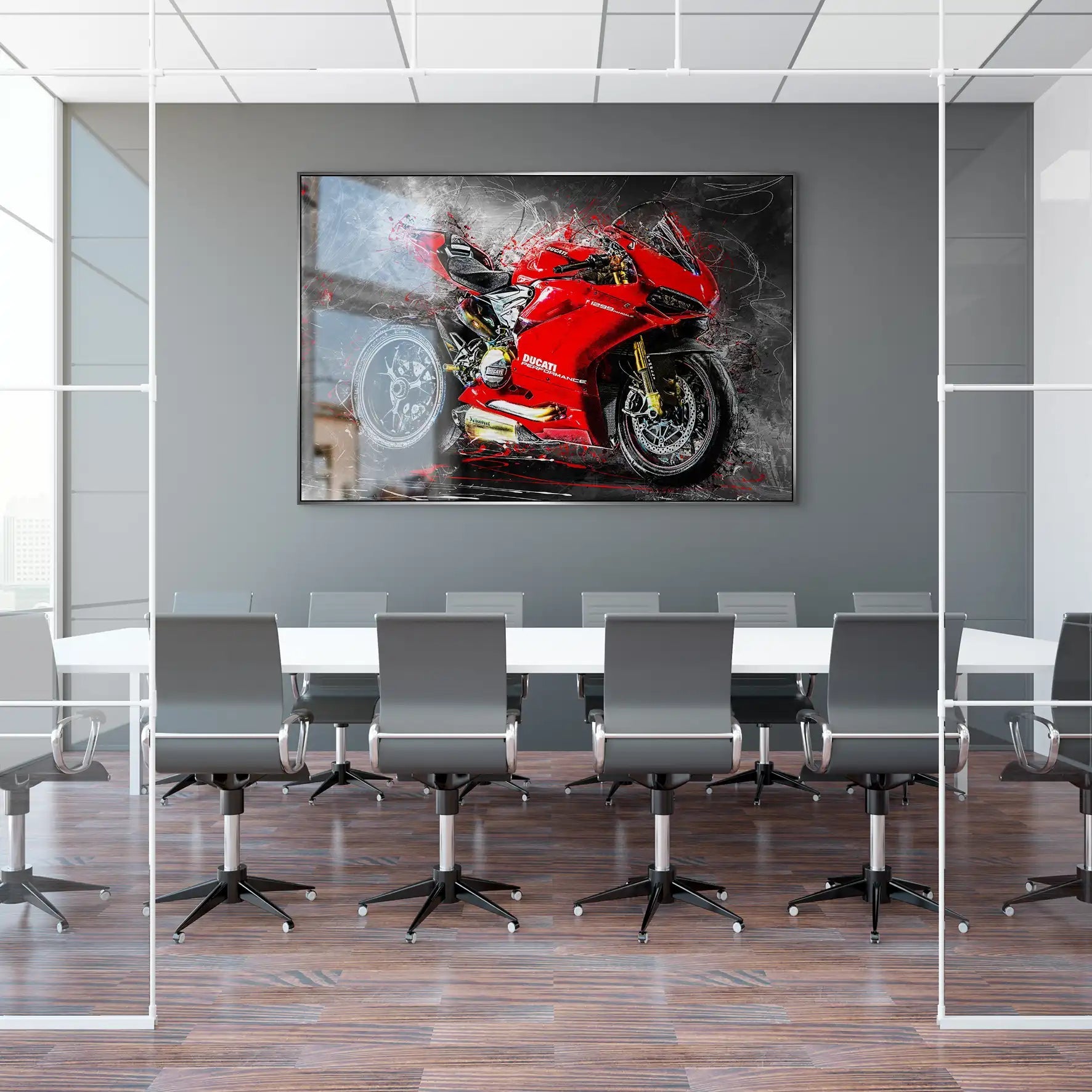 Ducati Panigale 1299 Abstrakt AluDibond Gebürstet INGALERIE