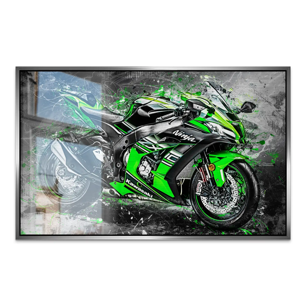 Kawasaki ZX10 Abstrakt AluDibond Gebürstet INGALERIE