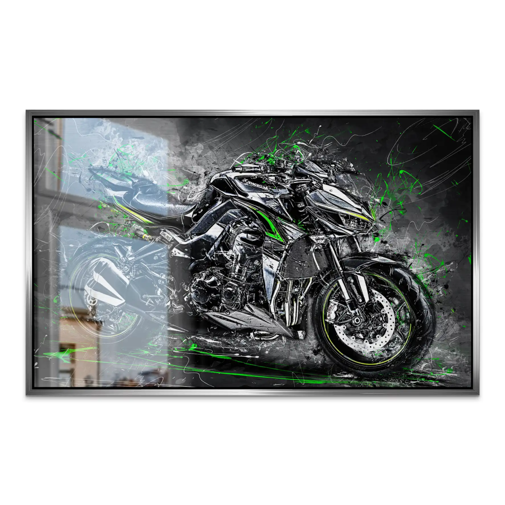 Kawasaki Z1000 Abstrakt AluDibond Gebürstet INGALERIE