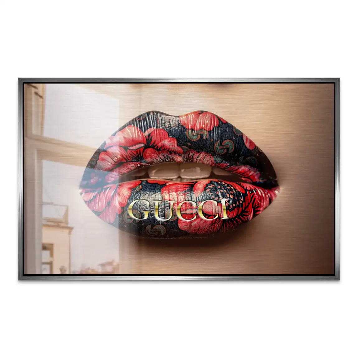 Gucci Lips AluDibond Gebürstet INGALERIE