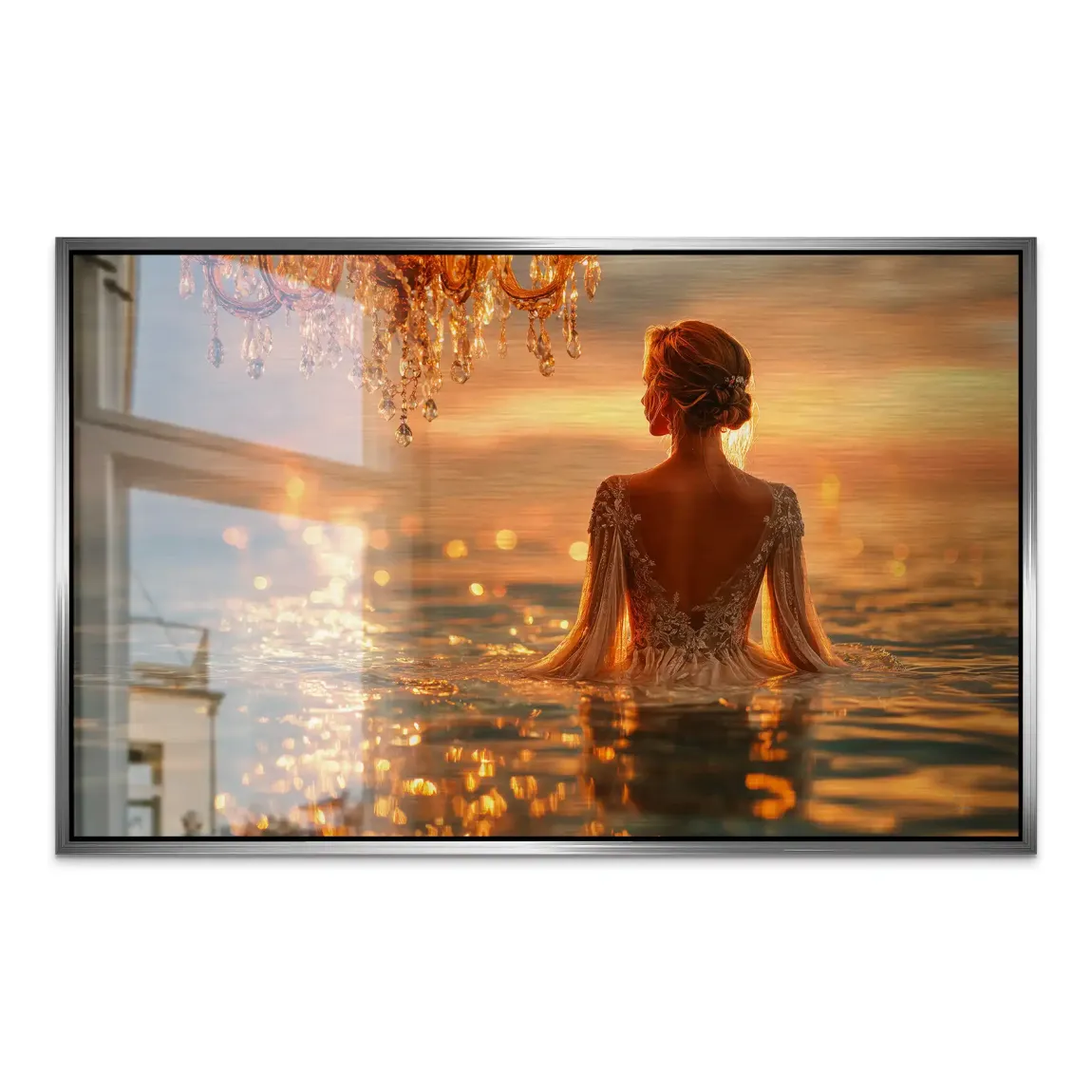 Golden Lights AluDibond Gebürstet