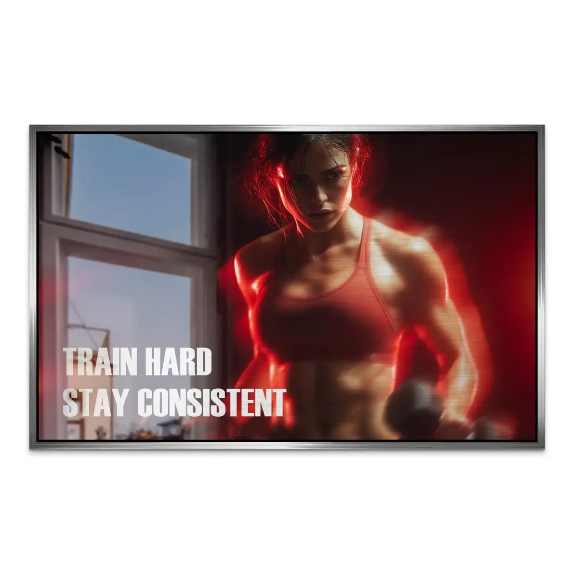 Fitness Motivation Alu Dibond Gebürstet Bild