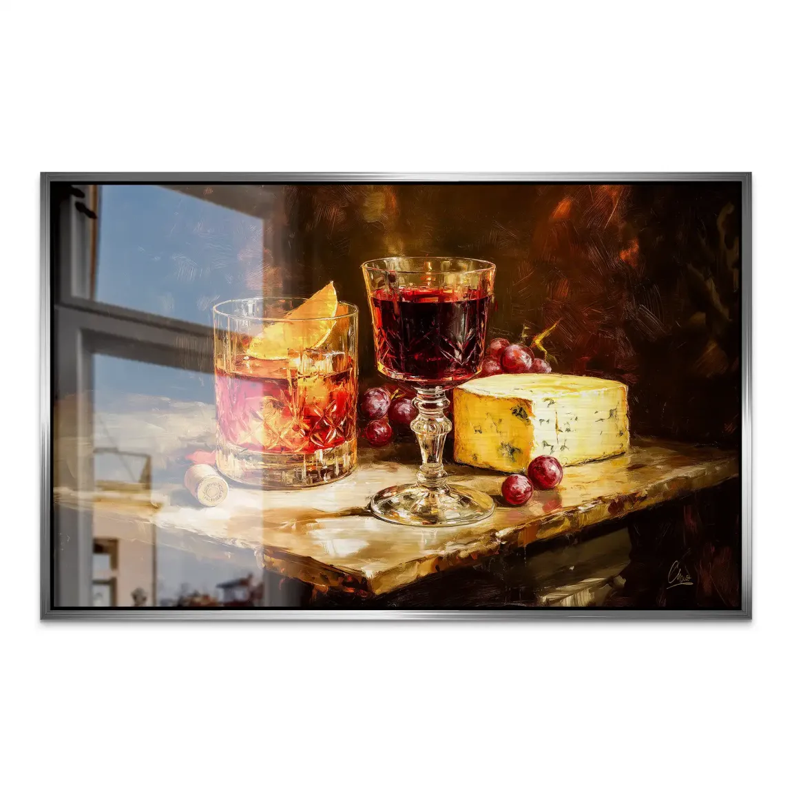 Wein & Käse AluDibond Gebürstet