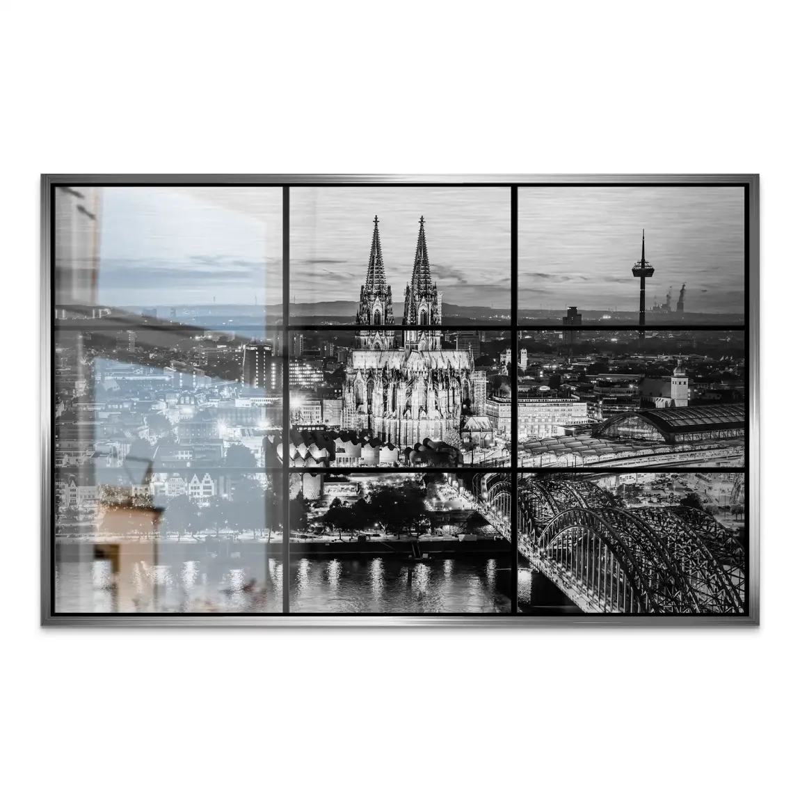Köln Noir View AluDibond Gebürstet