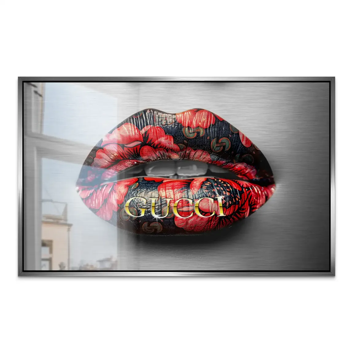 Gucci Lips Nr.2 AluDibond Gebürstet INGALERIE