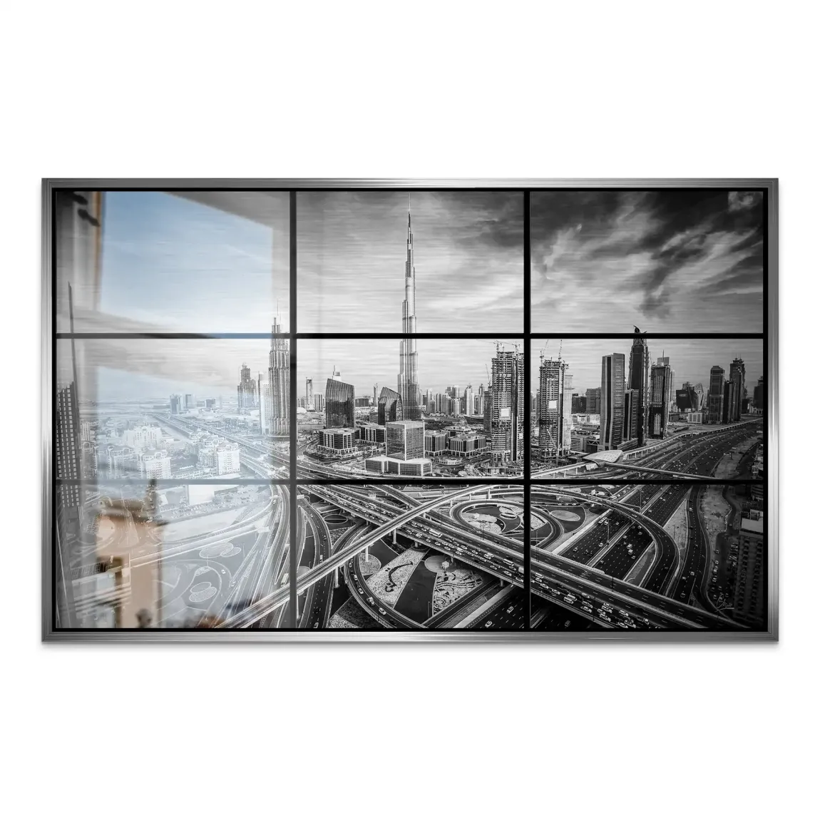 Skyline Noir Dubai AluDibond Gebürstet