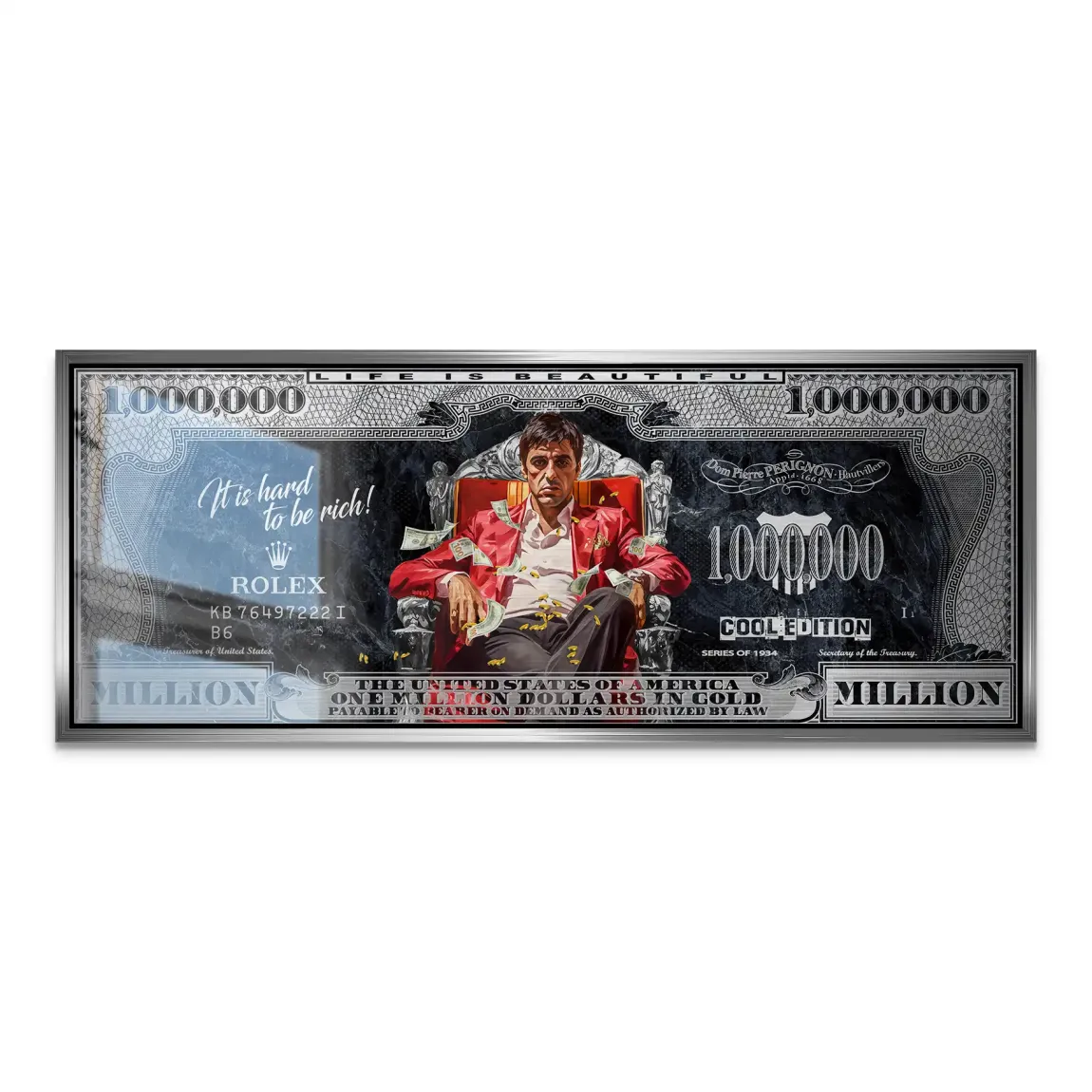 Scarface Million Dollar Prestige AluDibond Gebürstet