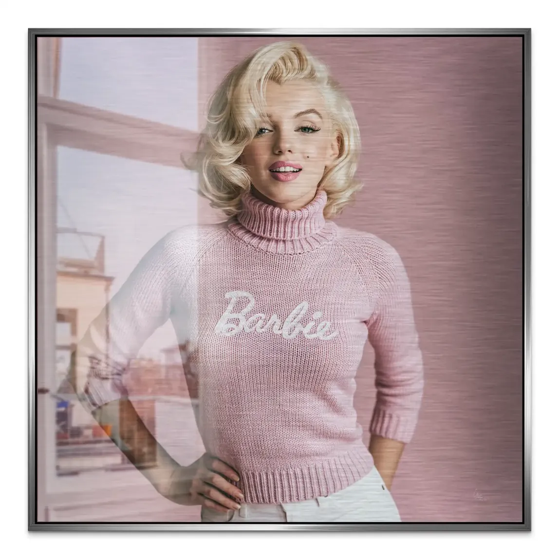 Marilyn Monroe Barbie Aluminiumbild gebürstet