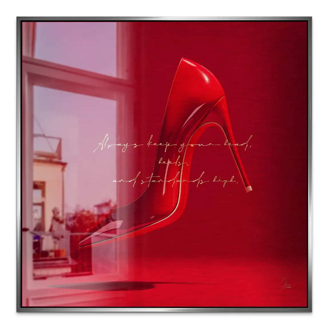 Red Heels Alu Gebürstet Bild