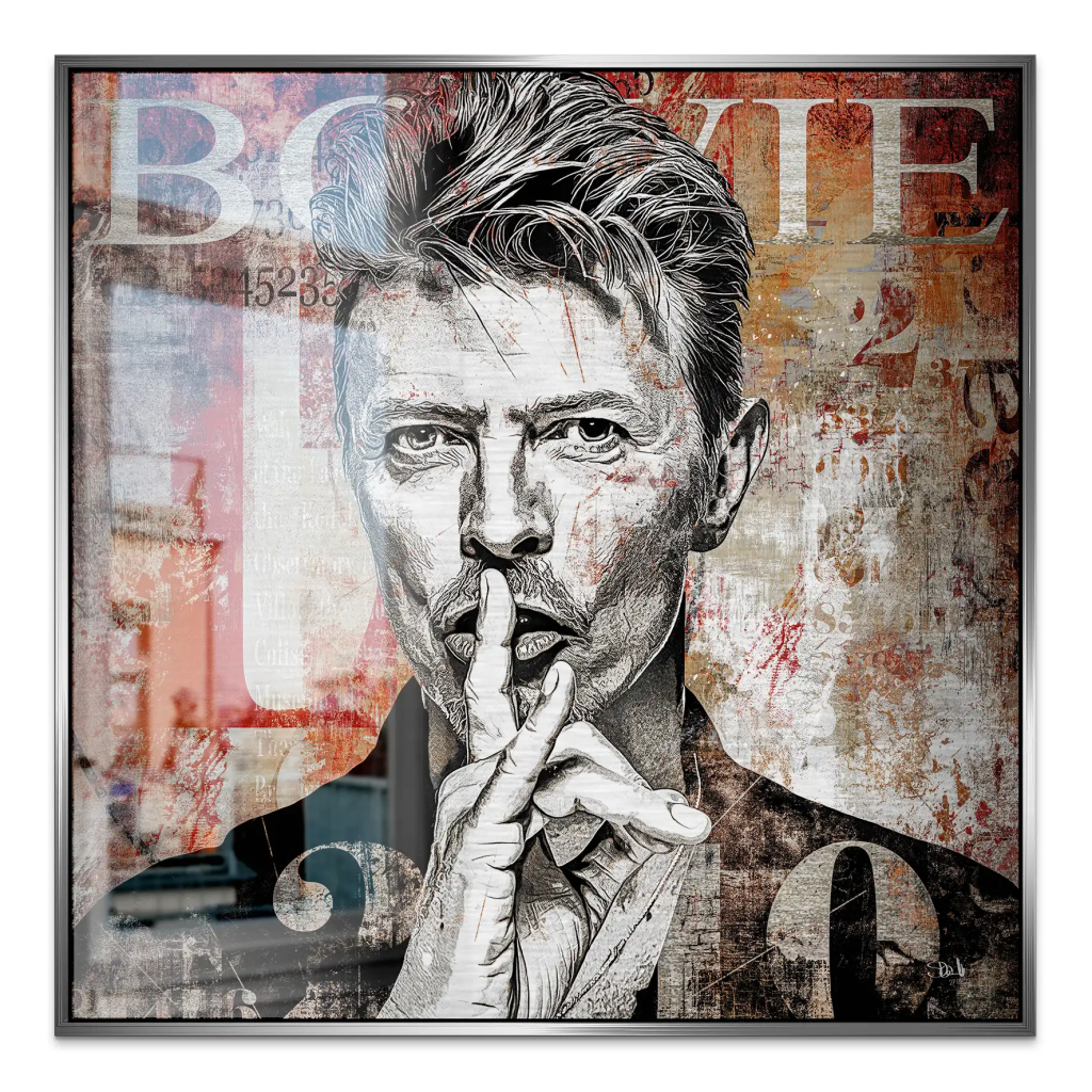 David Bowie Abstrakt Luxury Style Alu Gebürstet Bild INGALERIE