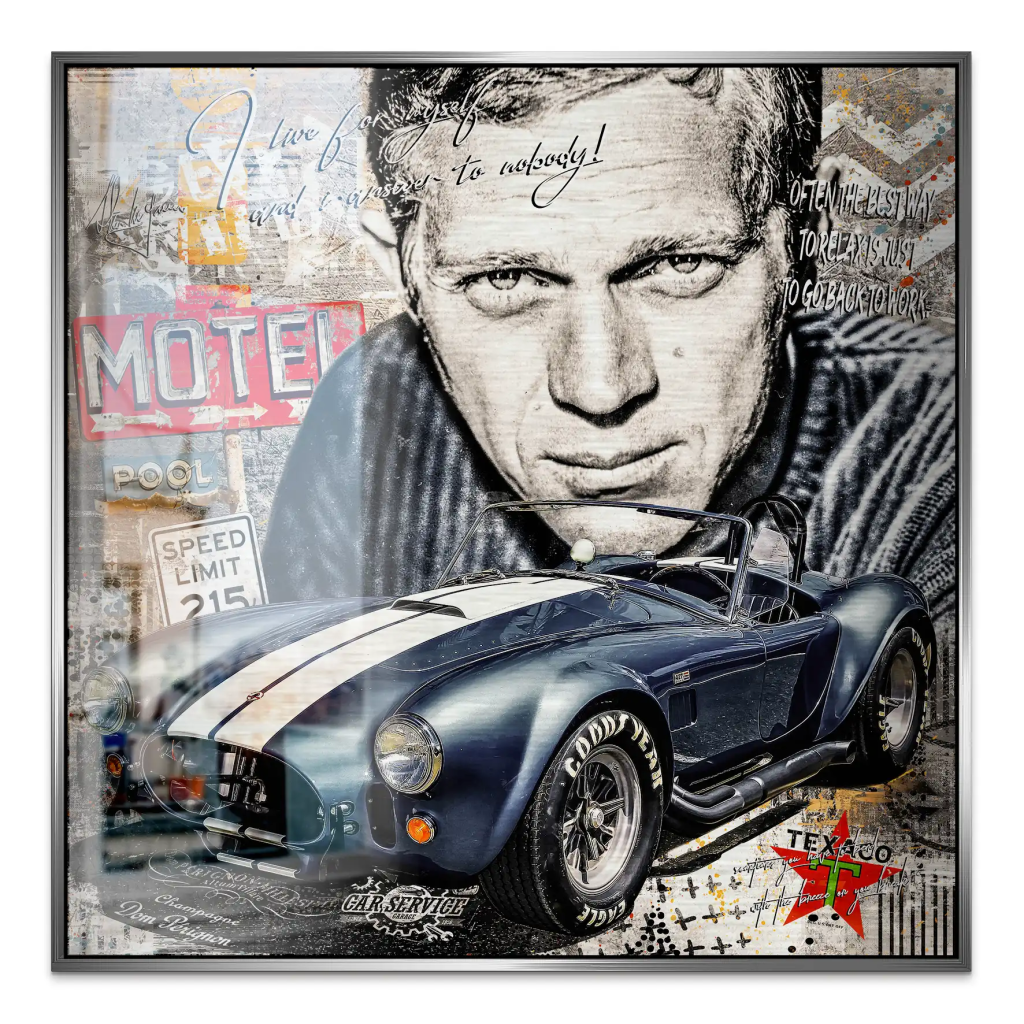 Steve AC Cobra Pop Art Alu Gebürstet INGALERIE