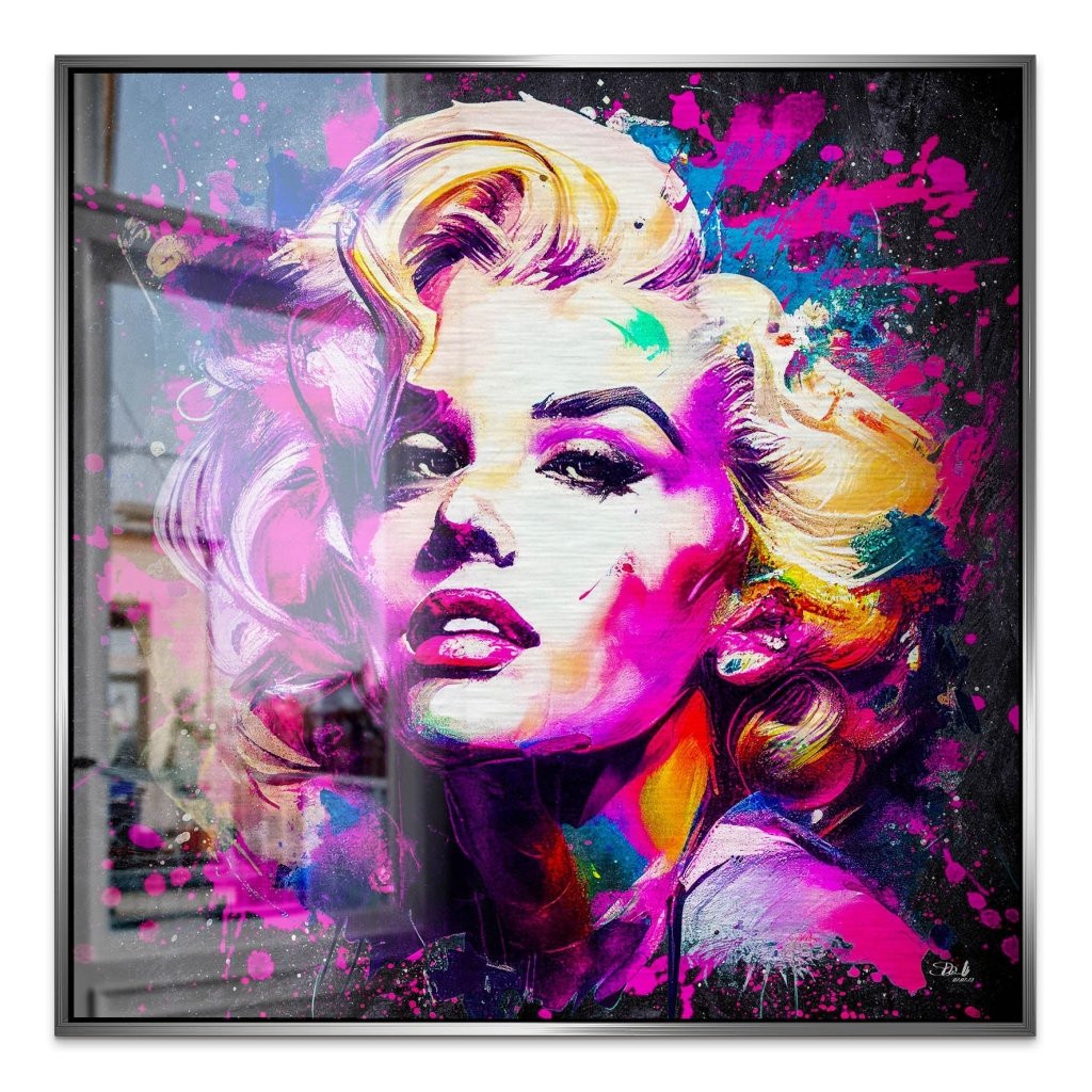 Marilyn Monroe Abstrakt Color Alu Gebürstet Bild INGALERIE