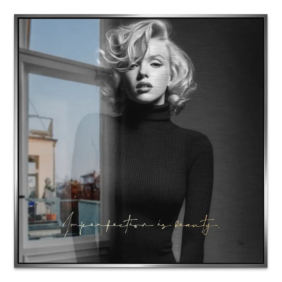 Marilyn Monroe Imperfection Aluminiumbild gebürstet
