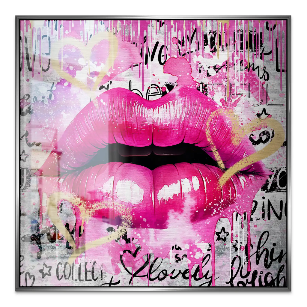 Sweet Lips Pink Style Alu Gebürstet INGALERIE