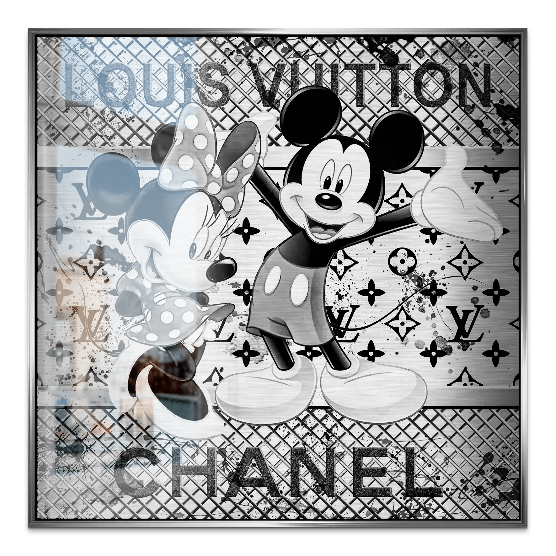 Micky & Minnie Louis Art Nr.2 Alu Gebürstet INGALERIE