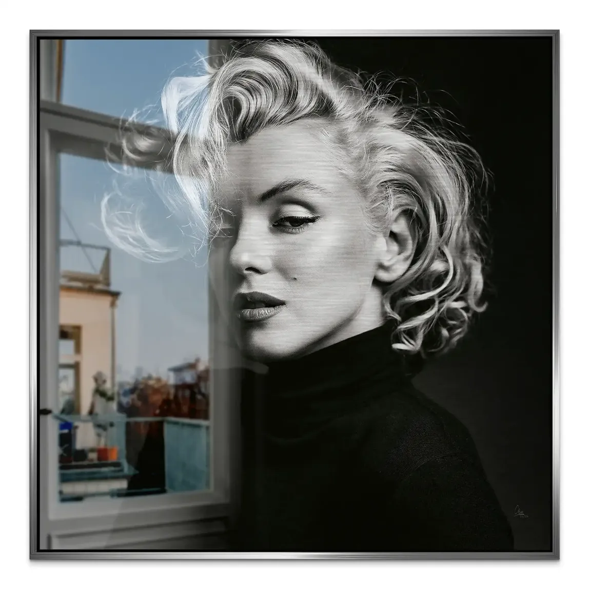 Marilyn Elegance Aluminiumbild gebürstet