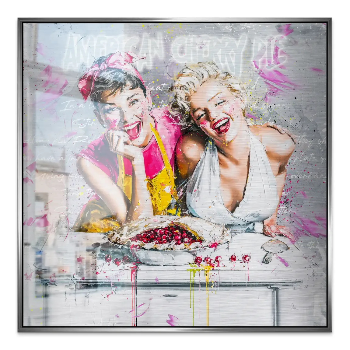 Audrey Marilyn Glam Aluminiumbild gebürstet