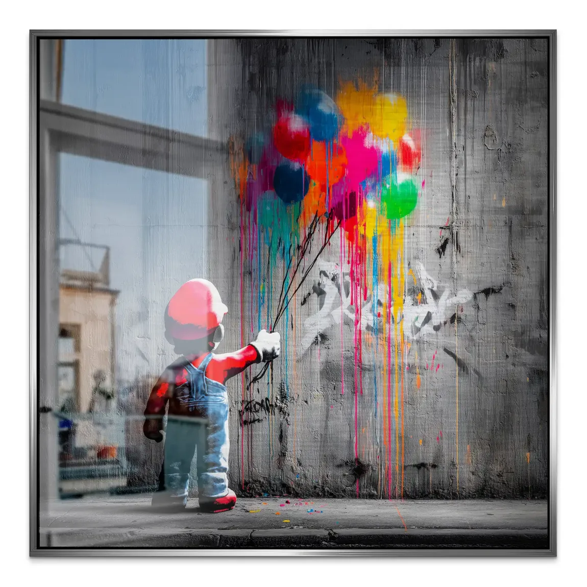 Mario Balloon Dreams Alu Gebürstet Bild