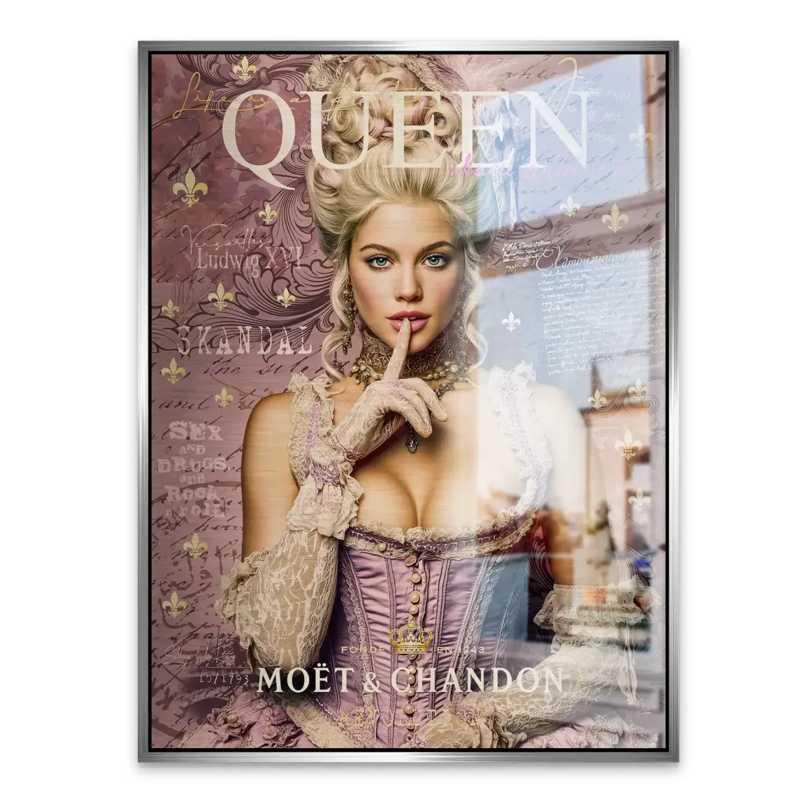 Marie Antoinette Rebell Art Alu Gebürstet Bild
