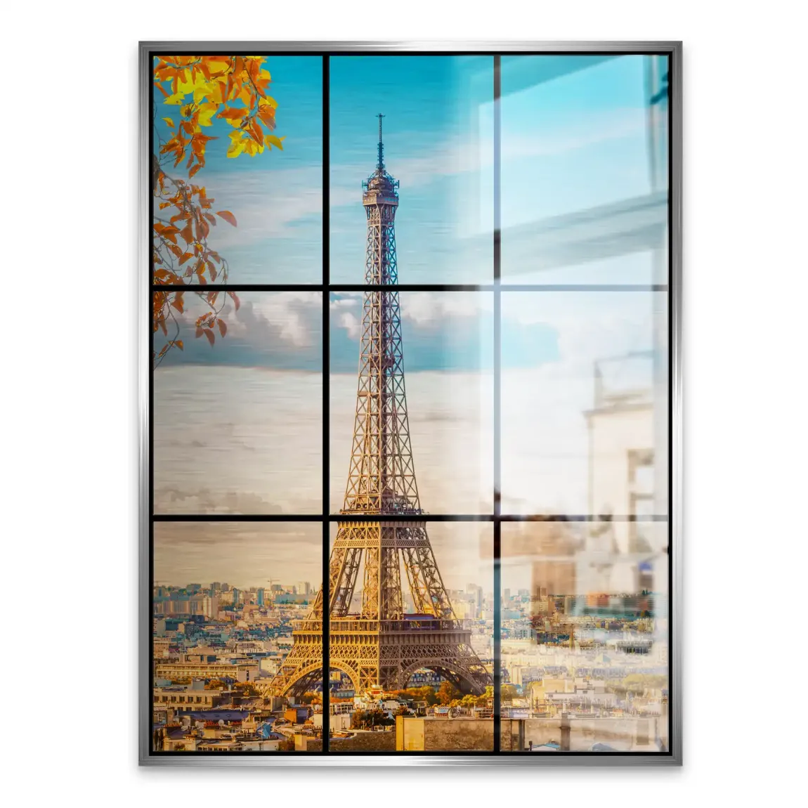 Morning Glow Paris Alu Gebürstet Bild