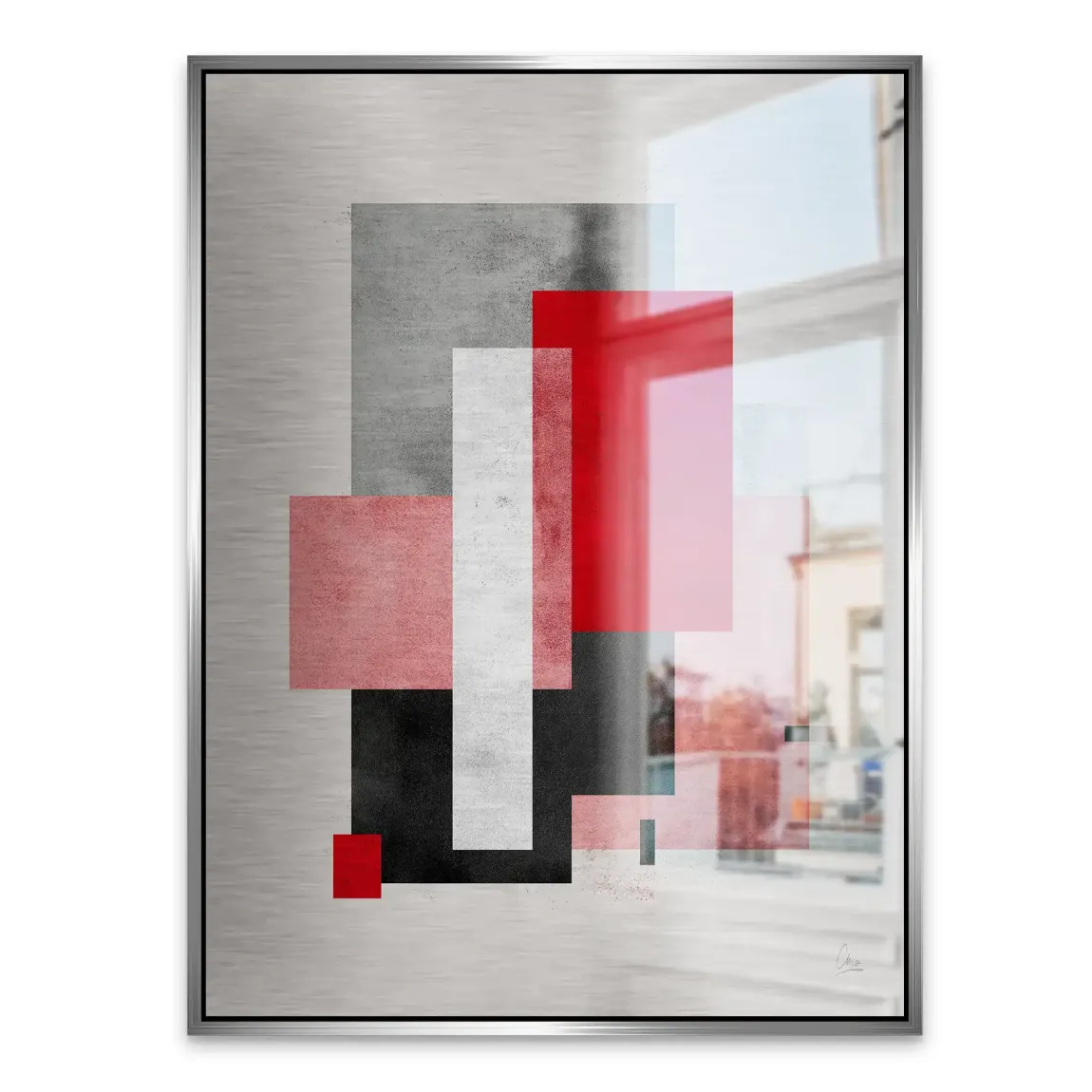 Geometric Aura Alu Gebürstet Bild