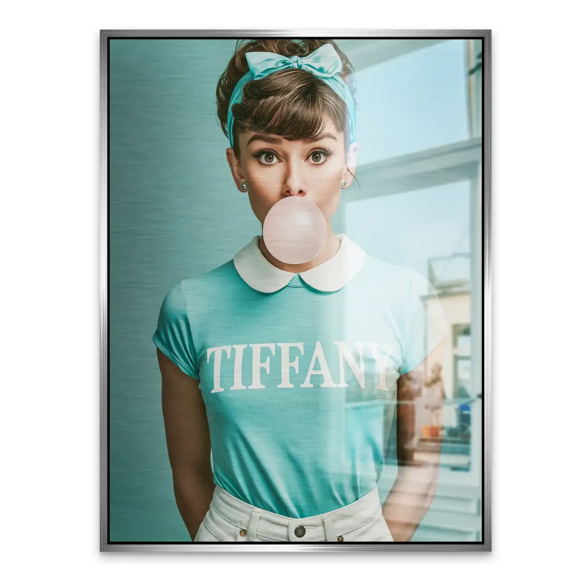 Audrey Bubble Tiffany Aluminiumbild gebürstet