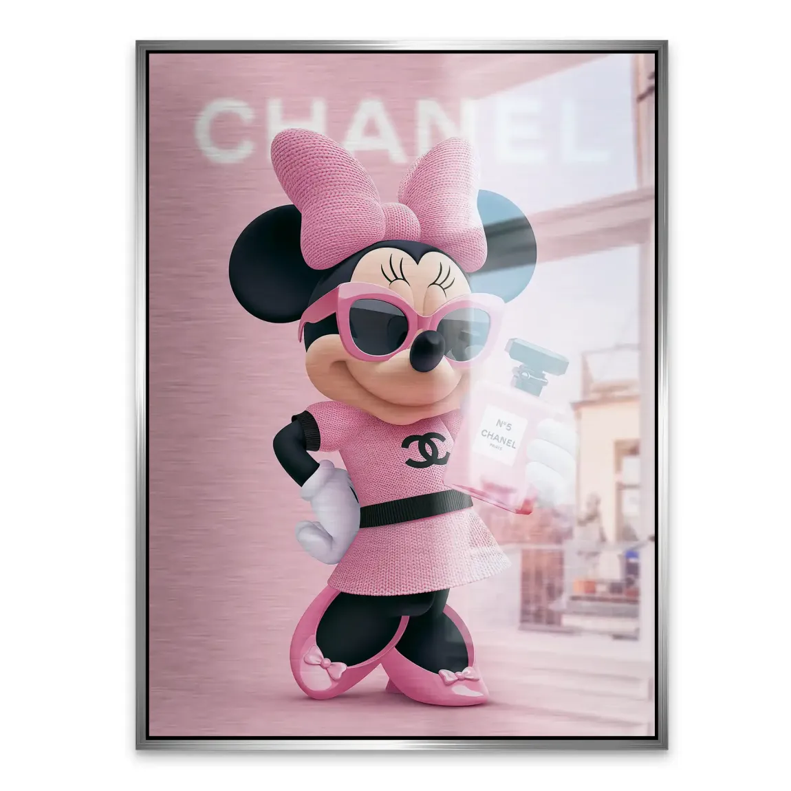 Minnie Rosé Chic Aluminiumbild gebürstet