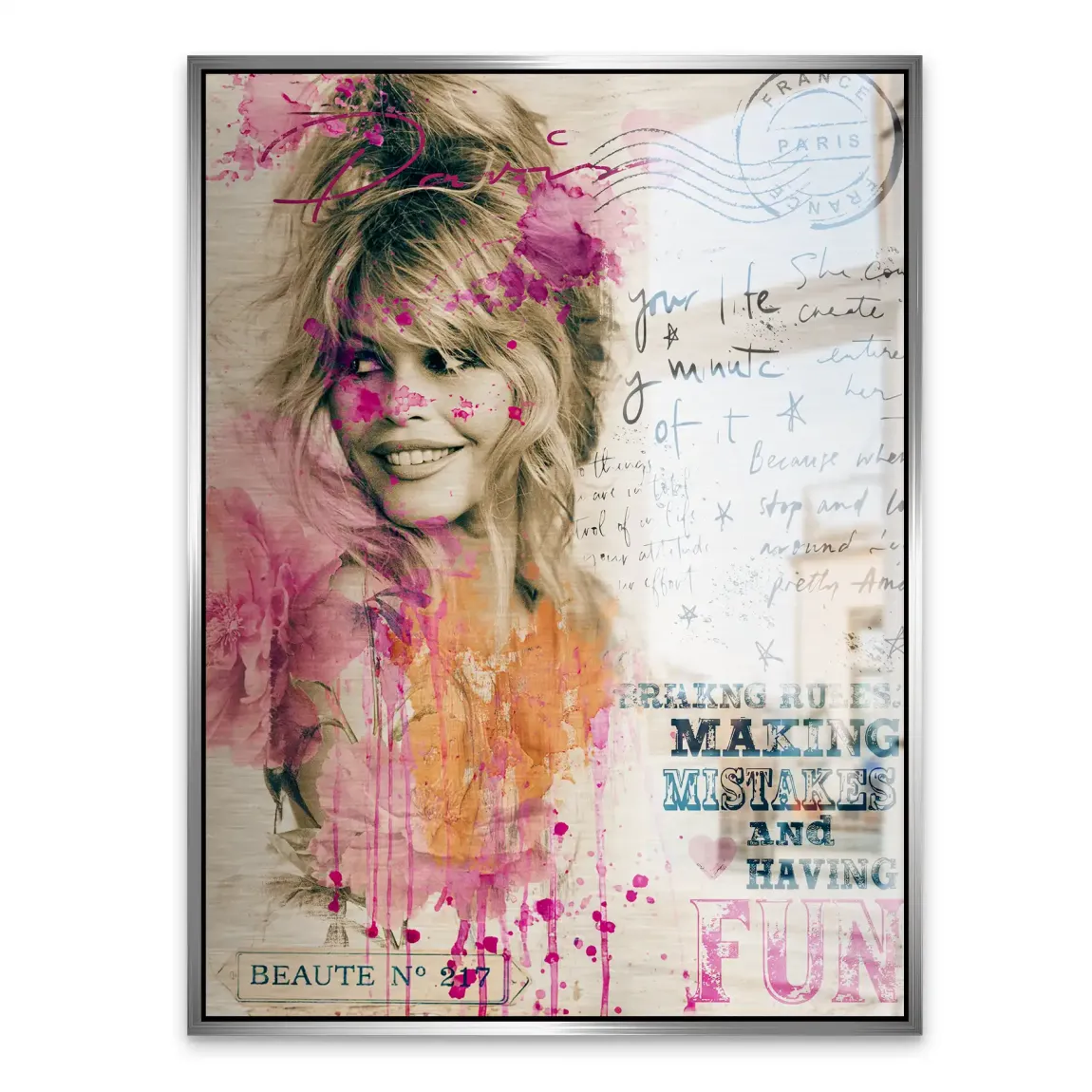 Bardot Paris Aluminiumbild gebürstet