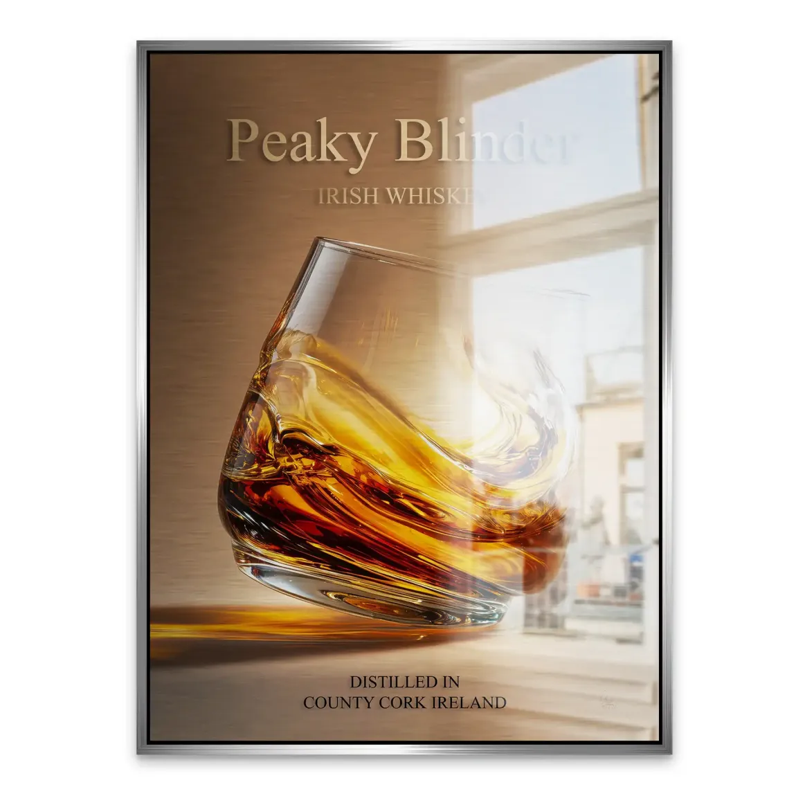 Peaky Whiskey Aluminiumbild gebürstet