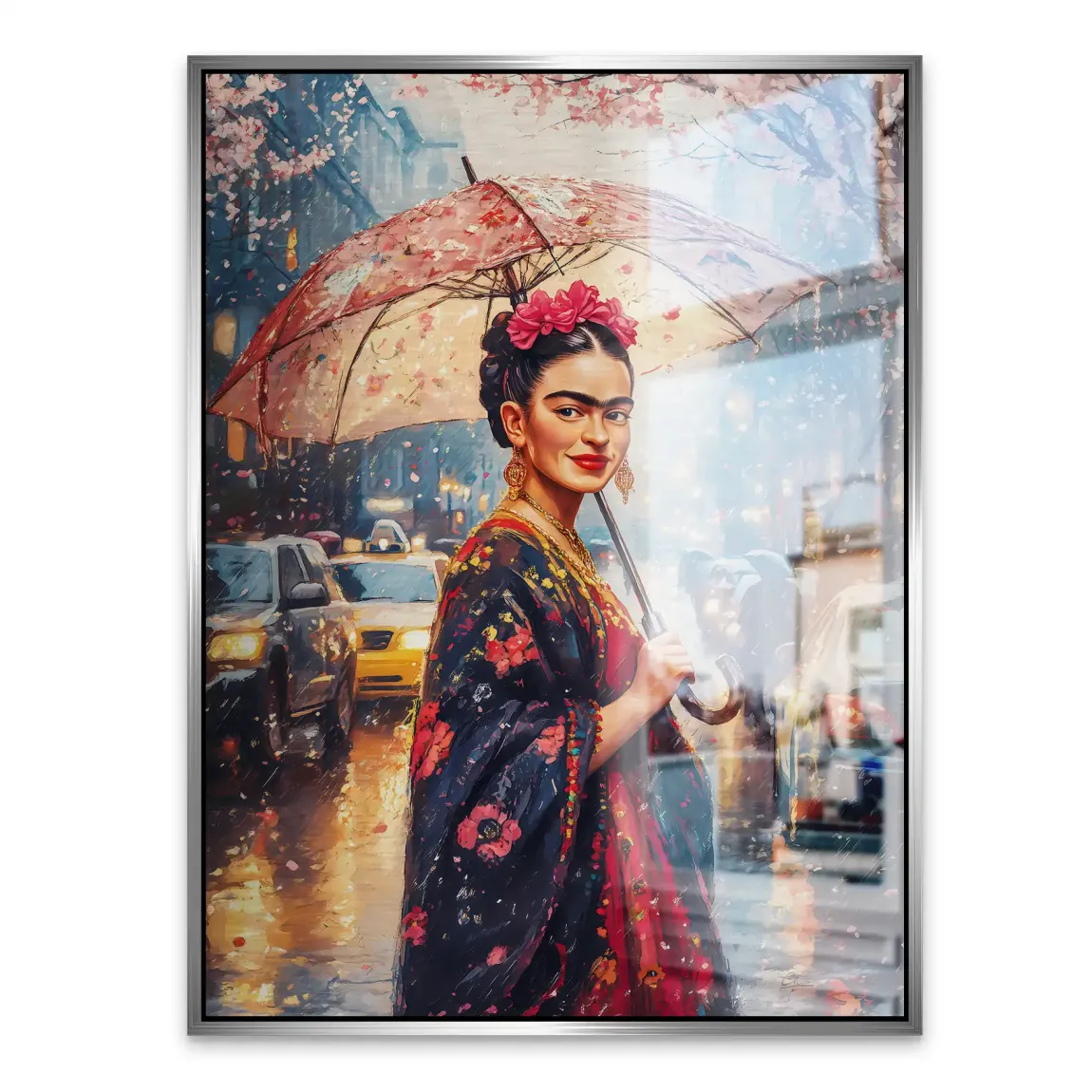 Frida im Abendregen Aludibond Gebürstet INGALERIE