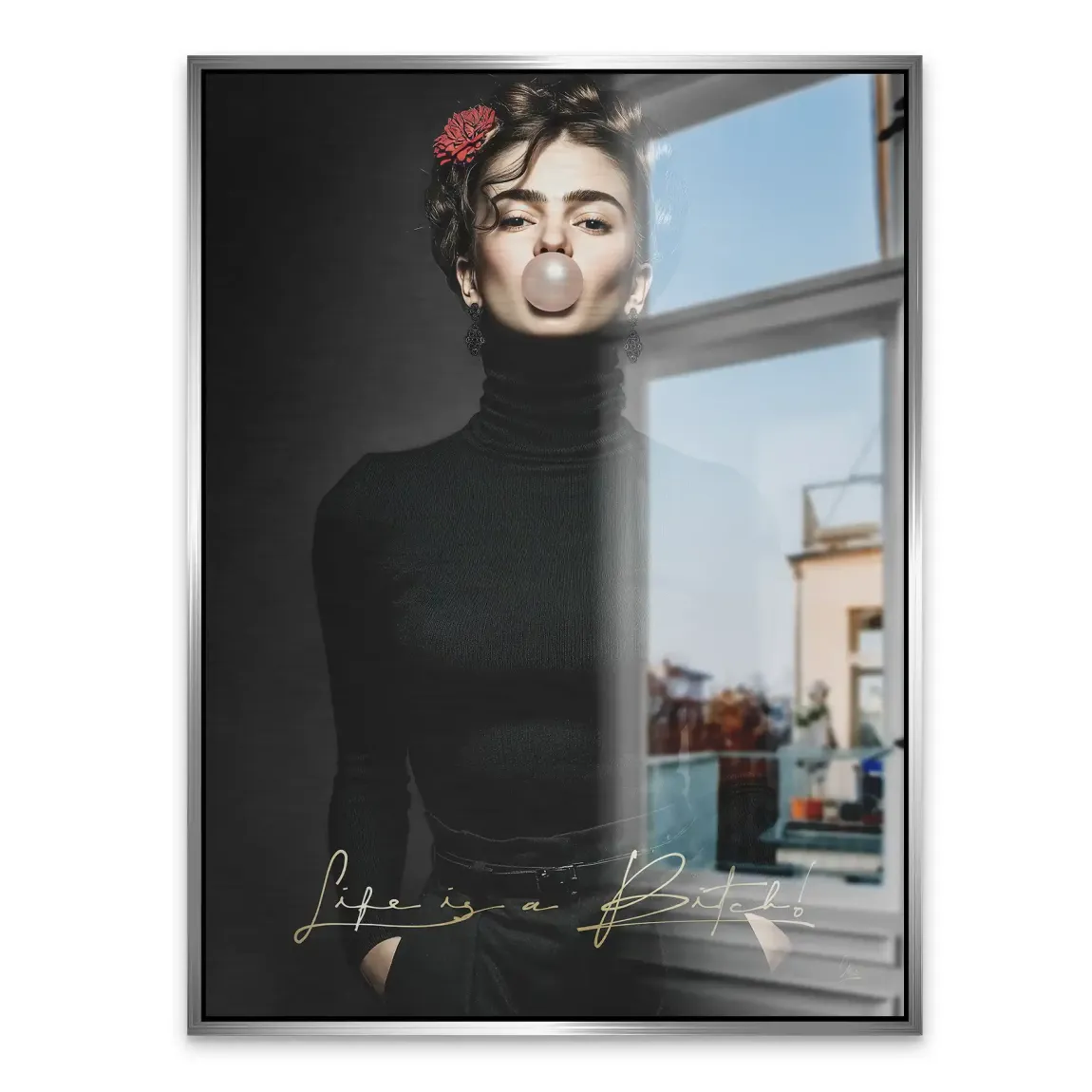 Frida Kahlo Rebell Alu Gebürstet Bild