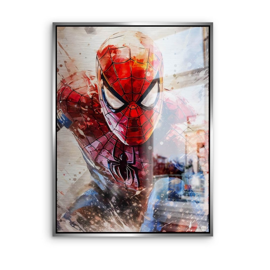 Pop Art Aludibond Brush Spiderman Abstrakt INGALERIE