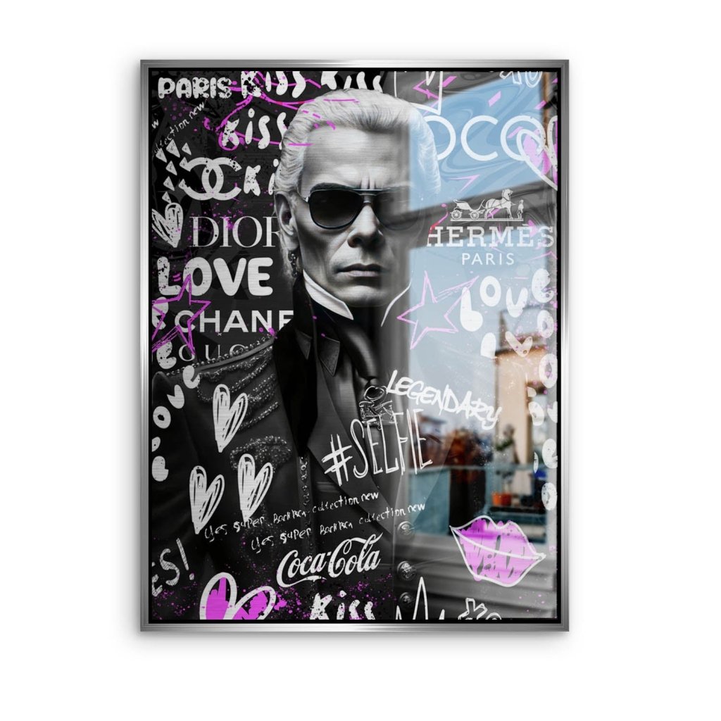 Karl Pop Art Style Aludibond Brush Bild INGALERIE