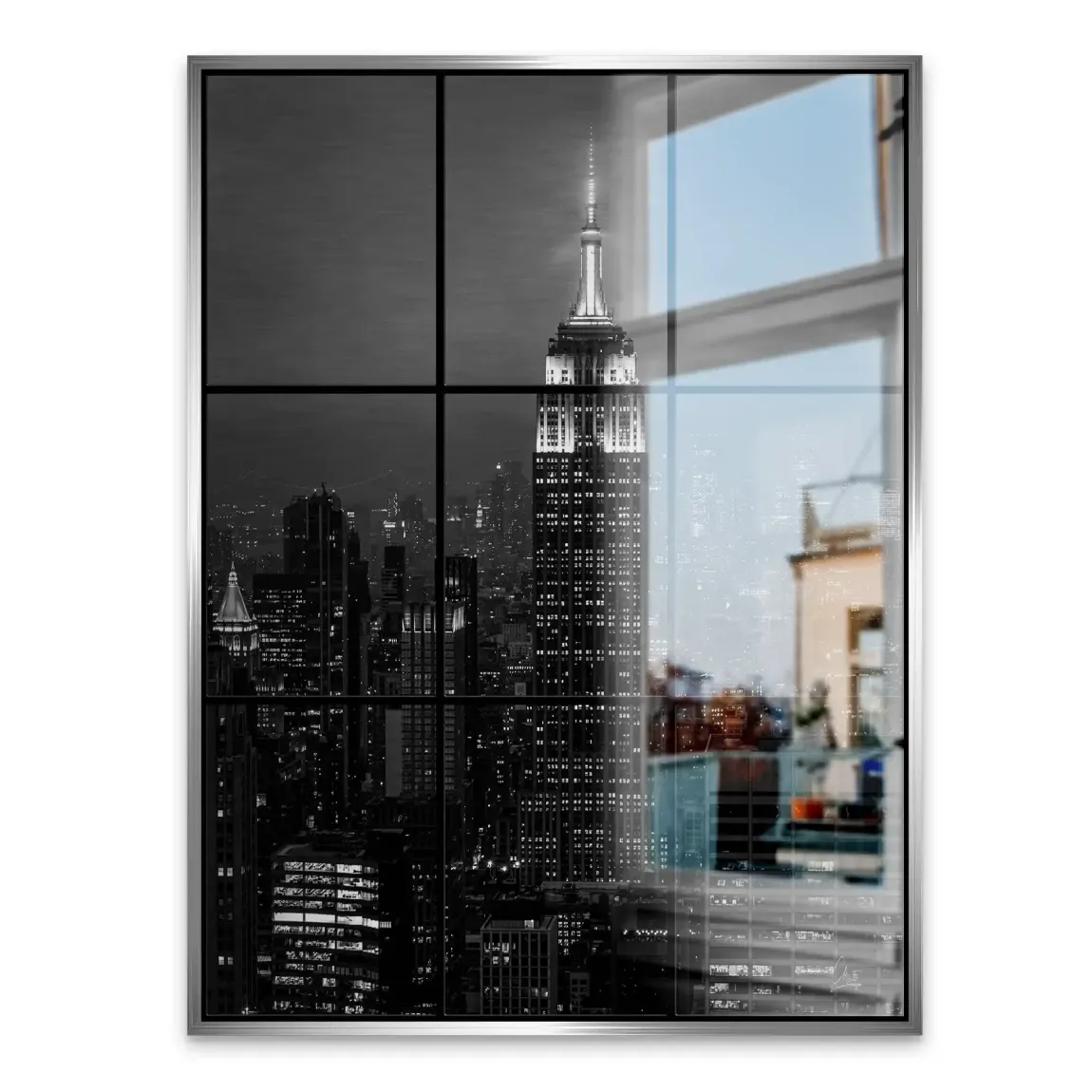 Midnight Crown New York Alu Gebürstet Bild