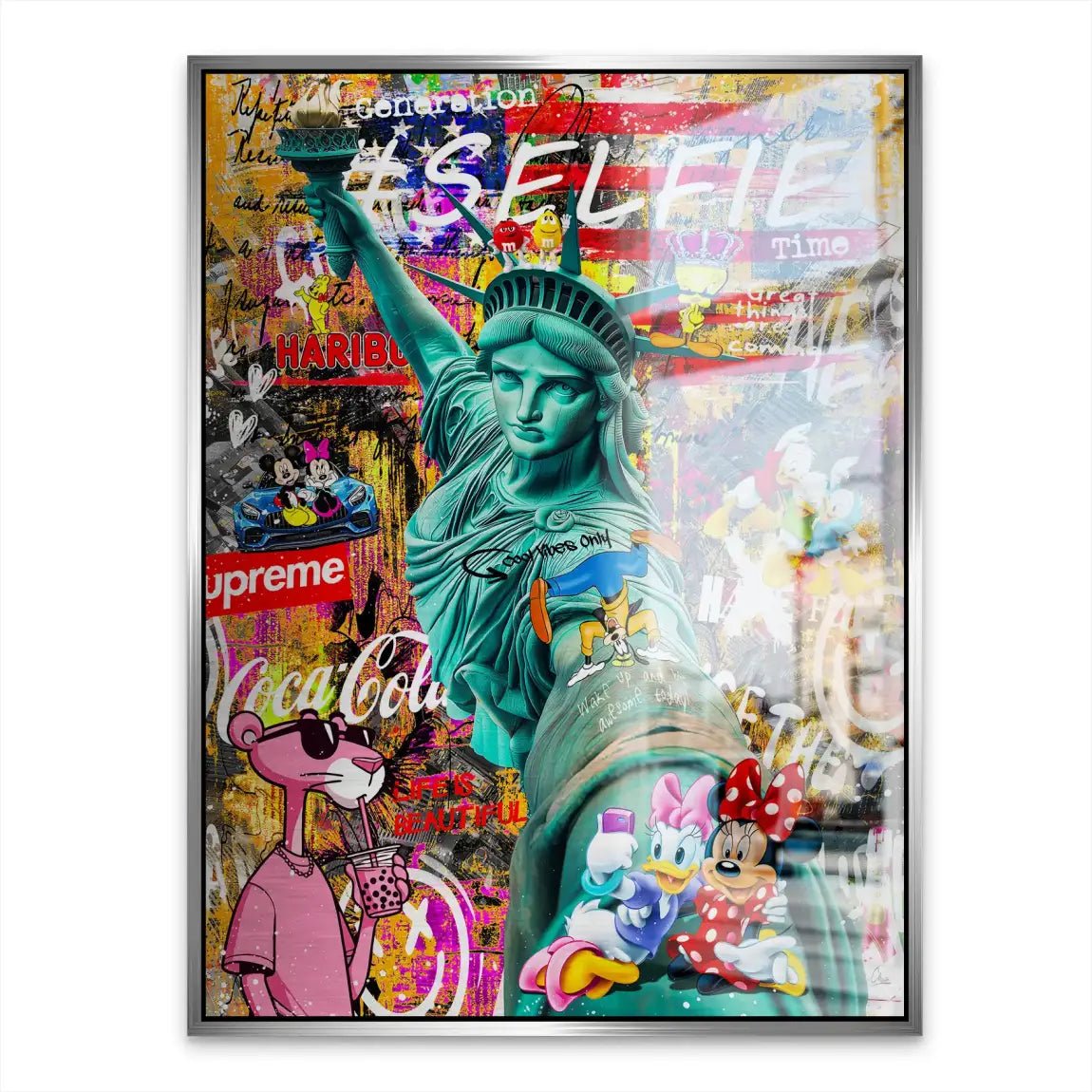 Selfie Pop Art Aludibond Gebürstet INGALERIE