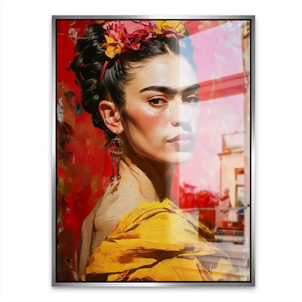 Frida Kahlo Art Nr.2 Aludibond Gebürstet INGALERIE