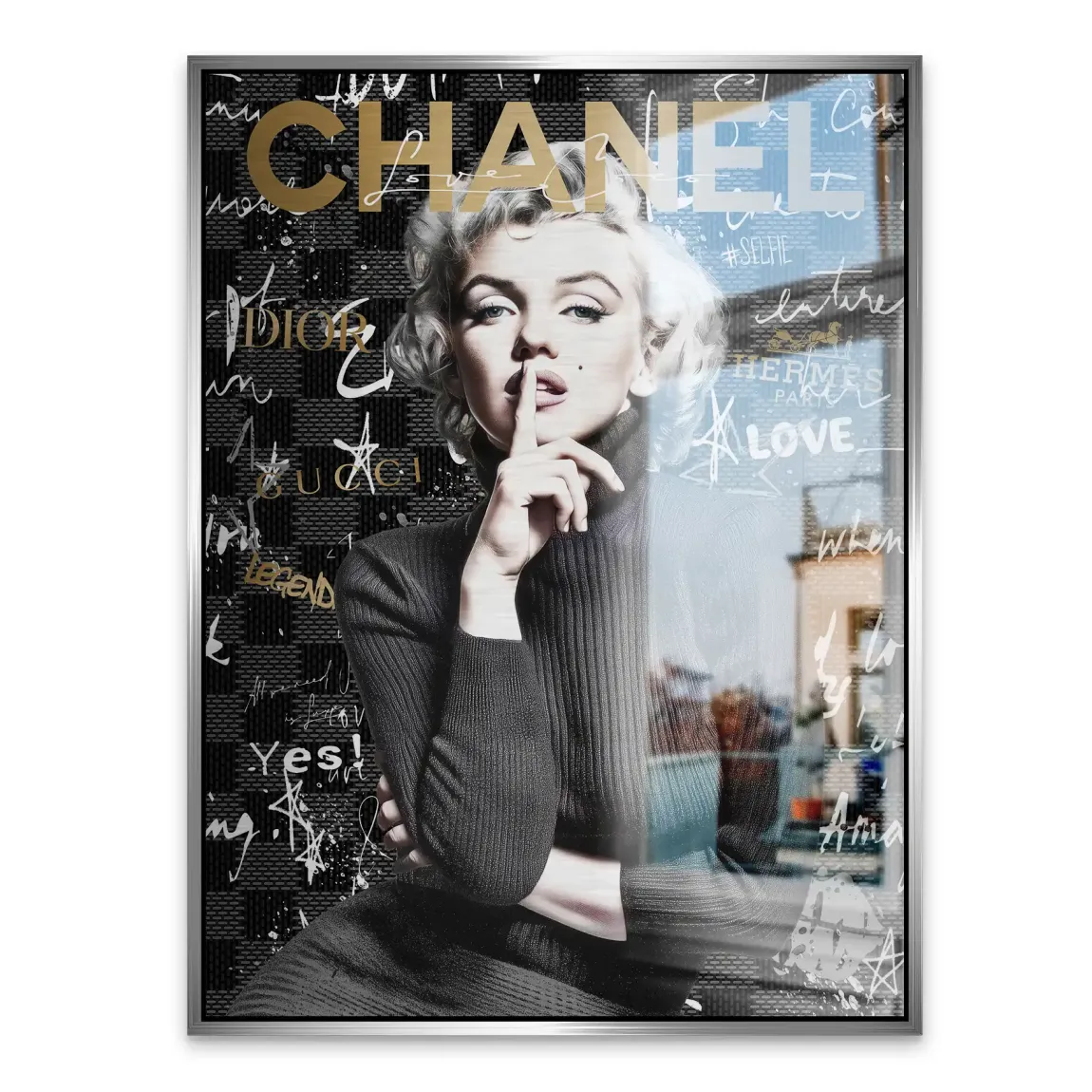 Marilyn loves Chanel Aludibond Gebürstet INGALERIE