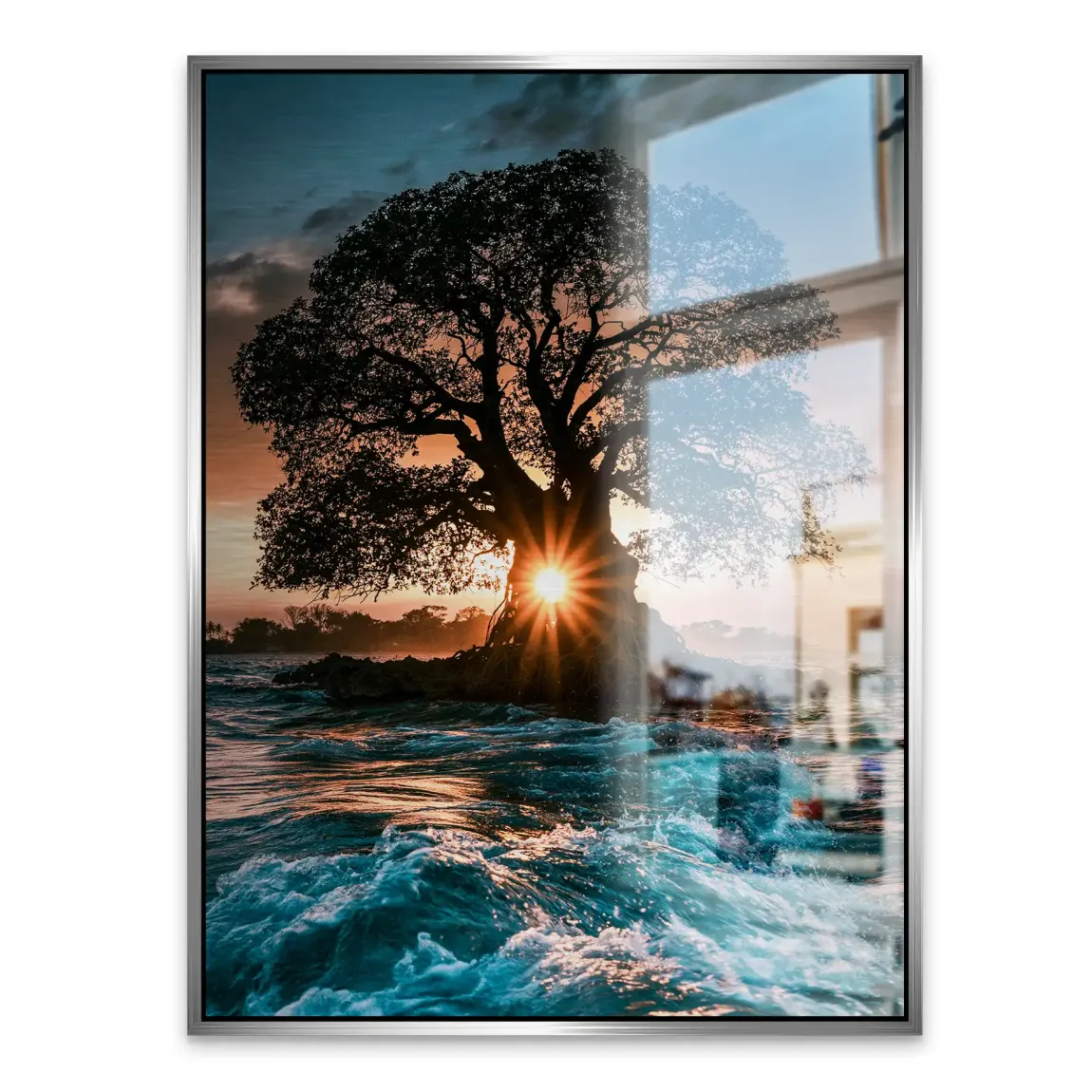 Sonnenbaum Aluminiumbild gebürstet