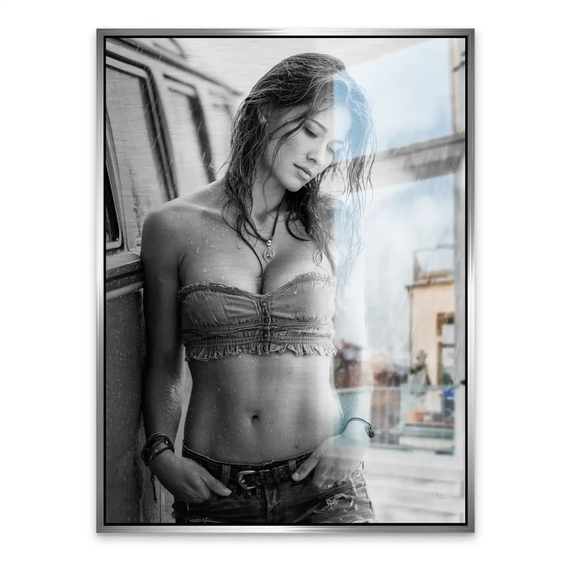 Summer Rain Alu Gebürstet Bild