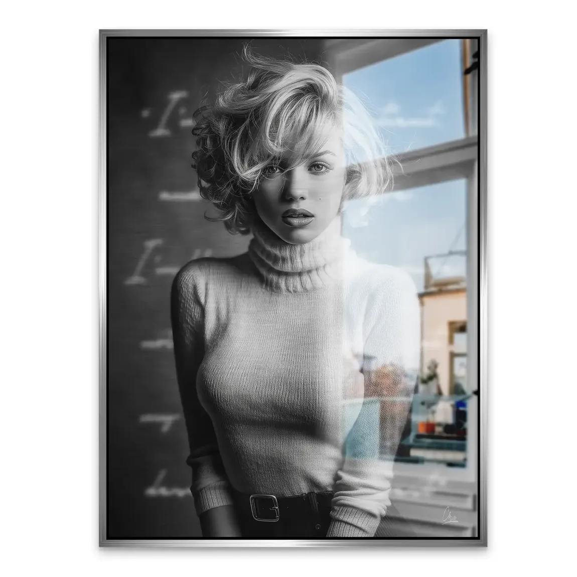 Marilyn Ikone Alu Gebürstet Bild