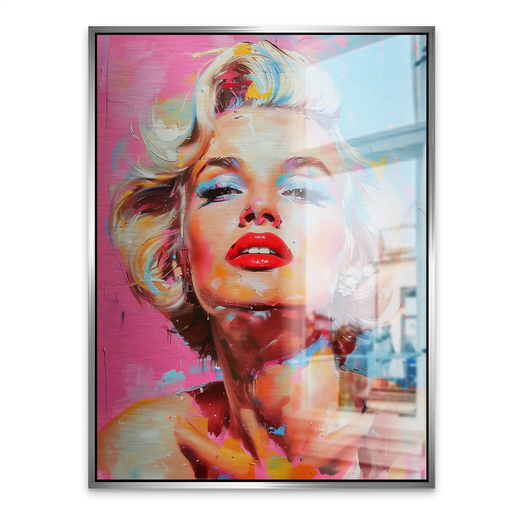 Marilyn Monroe Color Style Aludibond Gebürstet INGALERIE