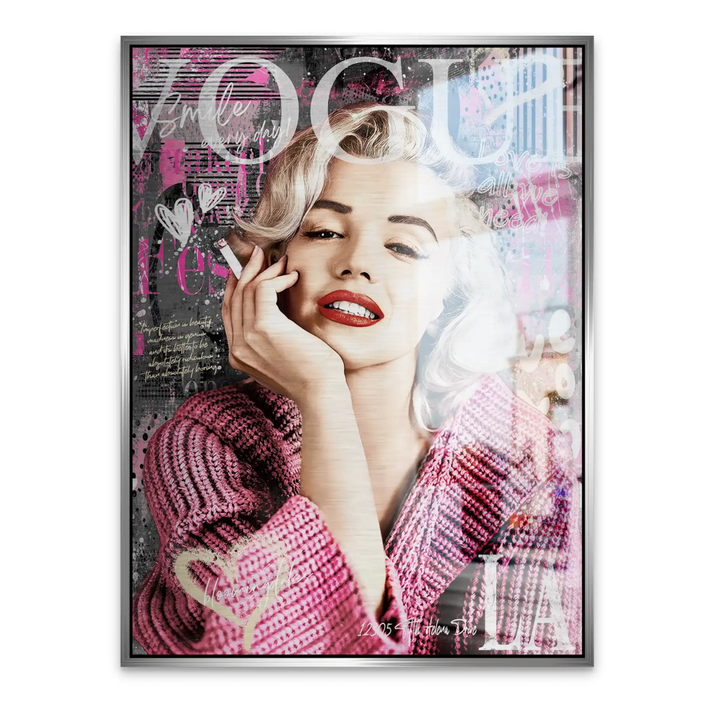 Pop Art Marilyn Monroe Vogue Alu Gebürstet INGALERIE