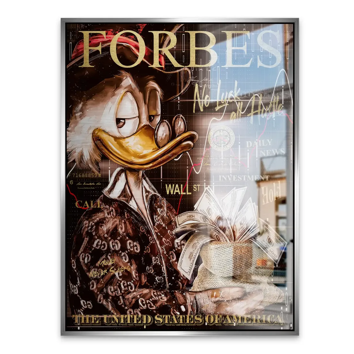 Mr Money Forbes Alu Gebürstet Bild