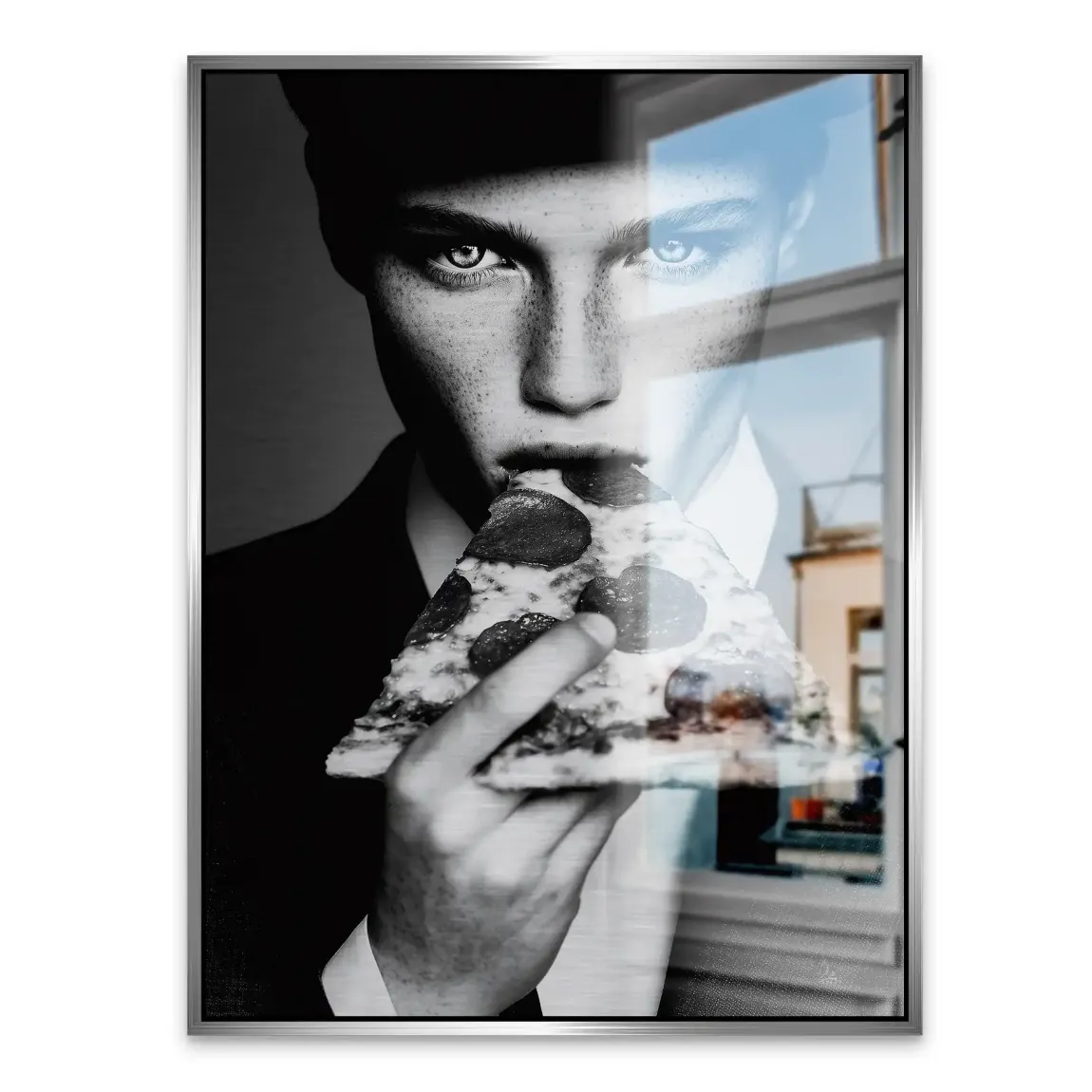 Pizza Charisma Aluminiumbild gebürstet