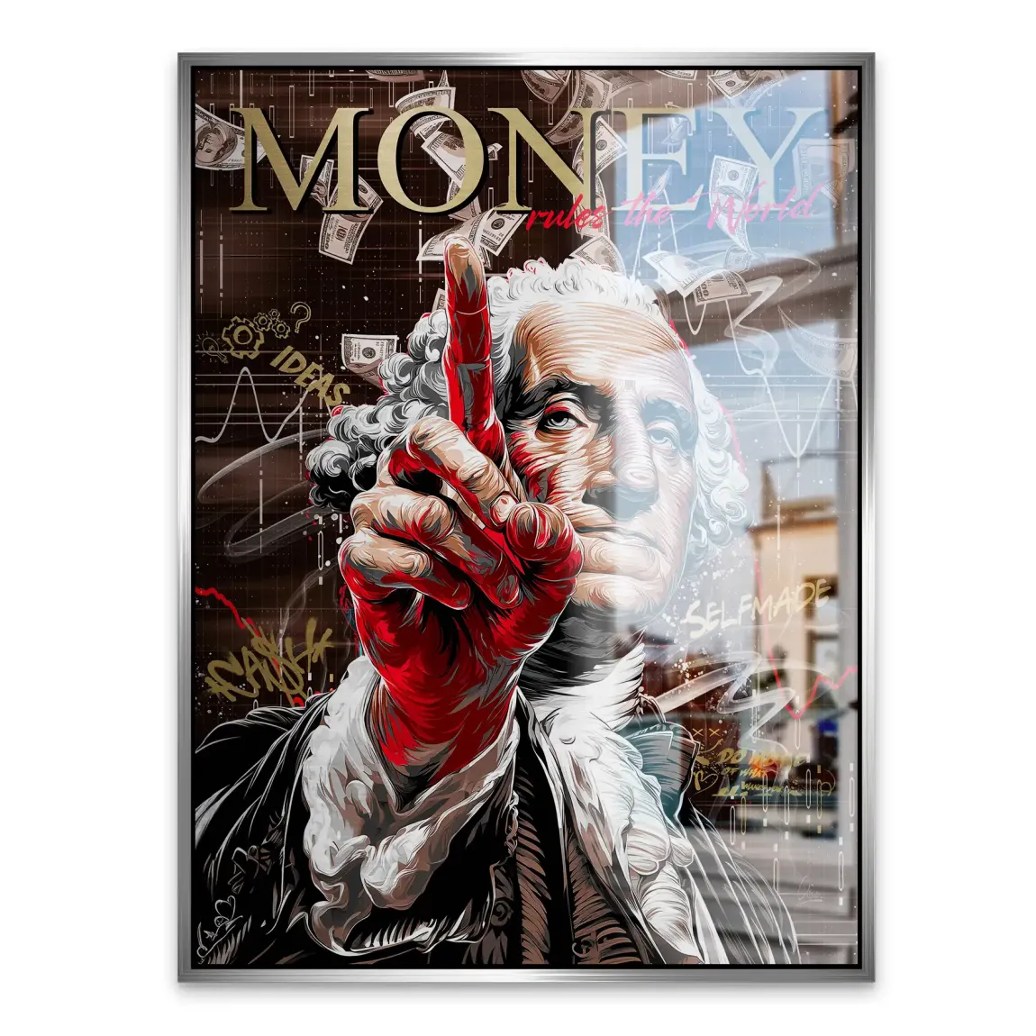 Money Vision Wallstreet Alu Gebürstet Bild